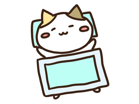 布団ですやすや寝るかわいい三毛猫 布団,おやすみ,寝る,眠る,動物,ねこ,かわいい,手書き,ゆるい,シンプルのイラスト素材