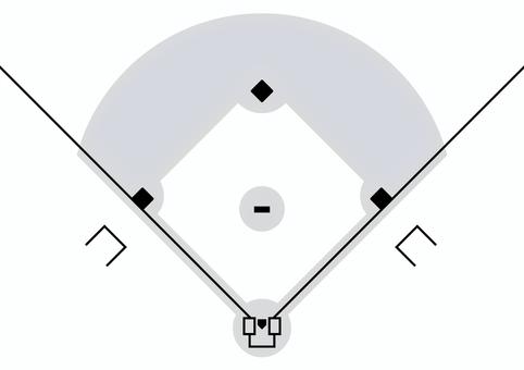 野球フィールドの背景２ スポーツ,野球,フィールド,背景,俯瞰のイラスト素材