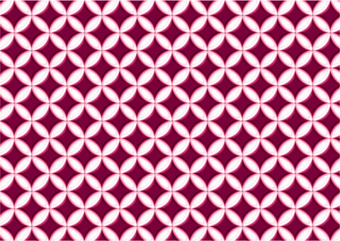 ボルドーと白の七宝文様立体パターン パターン,幾何学,七宝,和柄,和風,日本,赤,紫,白,背景のイラスト素材