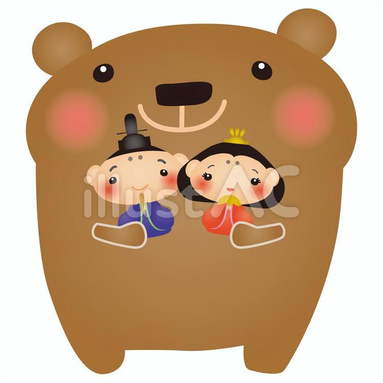 くまひなまつり くま,ひなまつり,おひなさまのイラスト素材