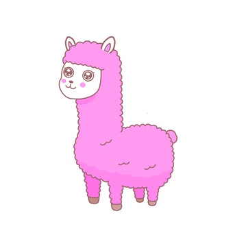 Illustration, alpaca, animal, coisa viva, 