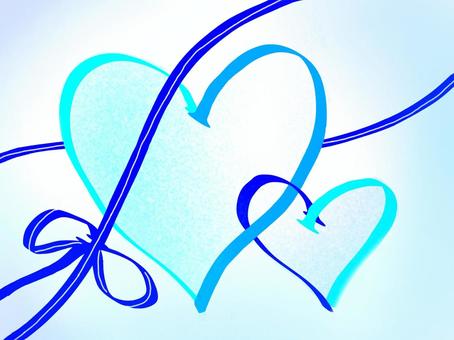 Illustration, heart, light blue, geometry, 