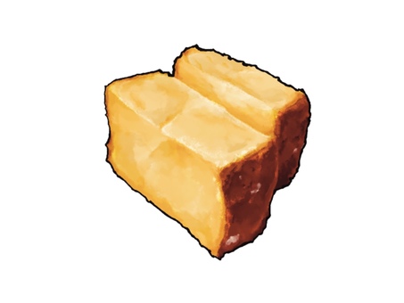 Illustration, castella, sweets, food, 