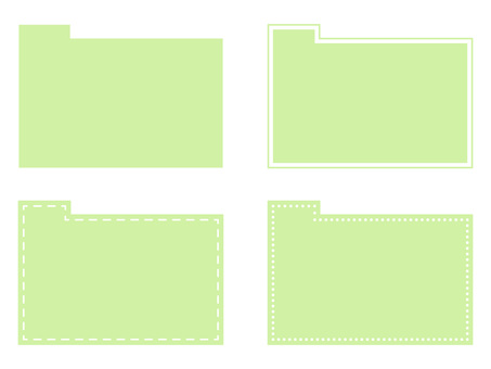 淡いグリーンのフォルダ型ラベルセット 淡いグリーンのフォルダ型ラベルセット フォルダ,背景,ファイル,アイコン,ラベル,タグ,インデックス,見出し,フレーム,グリーンのイラスト素材