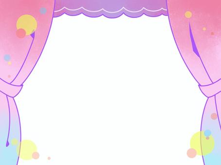 Illustration, frame, curtain, stage, 