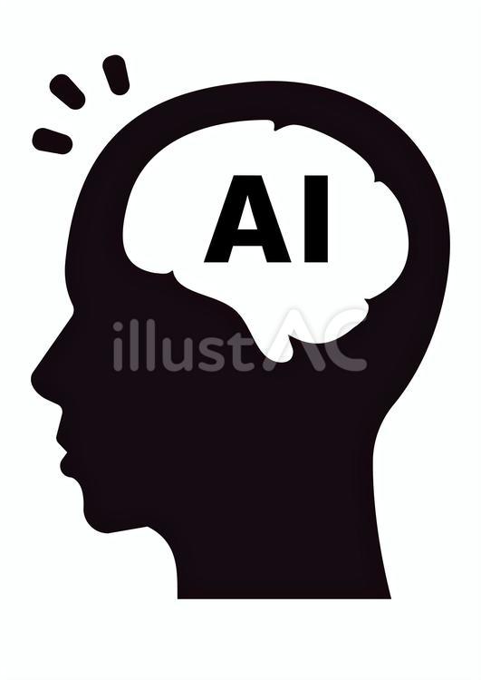 AI（人工知能）のイメージイラスト1 aiロボット,ai,生成aiのイラスト素材