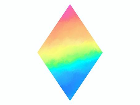 水彩素材_ダイヤ04 ダイヤ,ダイア,トランプ,あしらい,アイコン,水彩,フレーム,グラデーション,にじみ,ぼかしのイラスト素材