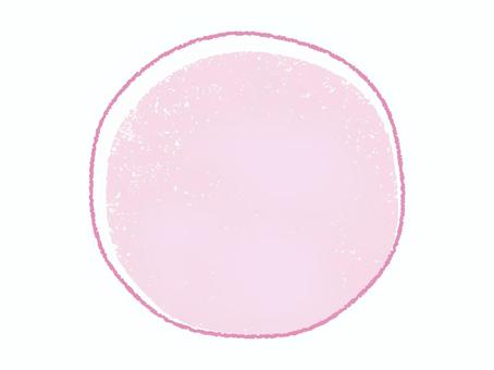 版画風丸フレーム03 フレーム,囲み,枠,囲み枠,背景枠,版画風,にじみ線,手書き,もこもこ,かわいいのイラスト素材