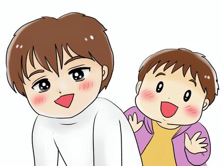 笑顔で喜ぶ二人 男性,喜ぶ,嬉しい,楽しい,笑うのイラスト素材