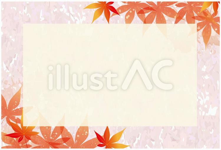 秋　和風　背景 紅葉,秋,もみじのイラスト素材