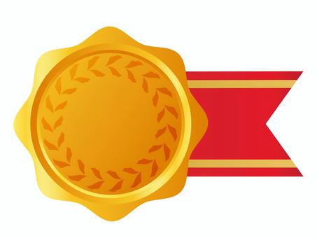 シンプルなメダルのイラスト 金貨,ゴールド,メダル,お金,記号,金,エンブレム,賞,受賞,アワードのイラスト素材