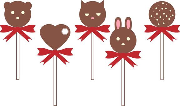 chocolate cake pops, tiny, animal, red, JPG, PNG and AI
