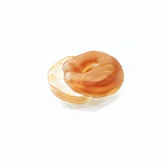 bagel, JPG bagel, bread, bagel, illustration, JPG