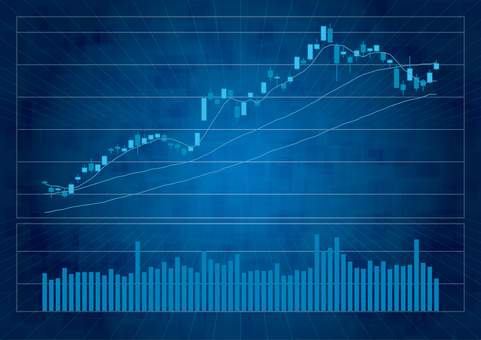 株価チャート-3（A4横） 株価,チャート,株価チャート,ビジネス,株,グラフ,ローソク足,ローソクチャート,株式,金融のイラスト素材