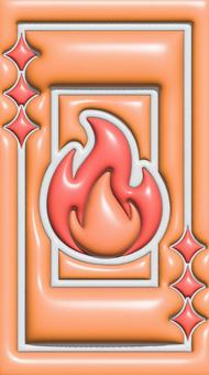 待ち受け 炎 赤 待ち受け,立体的,ぷっくり,赤,炎のイラスト素材