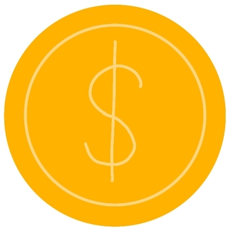 ドルコイン ドル,コイン,マネー,お金,通貨,アイコン,手書きのイラスト素材