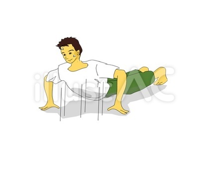 腕立て伏せをする男性
