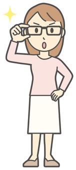  ロングヘア女性-506-全身