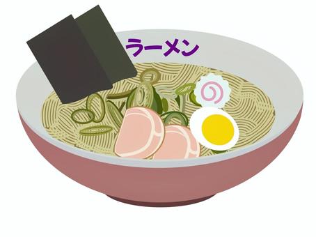 ラーメン ラーメン,中華,ヌードル,スープ,麺,麺類,食べ物,ねぎ,海苔,たまごのイラスト素材