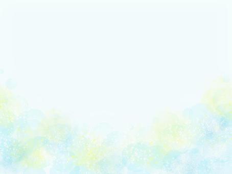 Glittering polka dot watercolor frame background (light blue), summer, background, watercolor, JPG