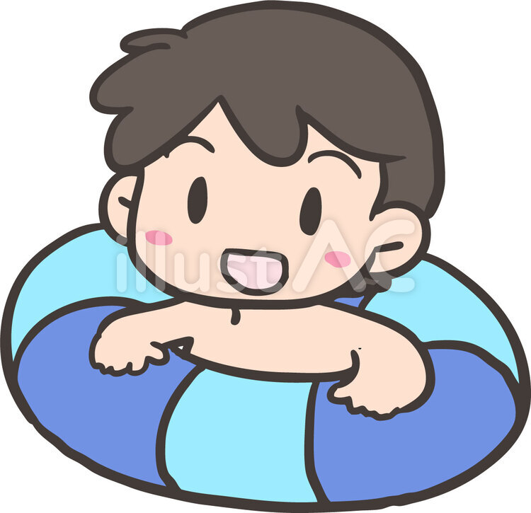 浮き輪 浮き輪,プール,海水浴のイラスト素材