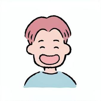 Smiling man 2, face, icon, laugh, JPG and PNG