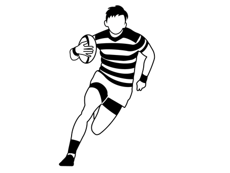 ラグビー ラグビー,スポーツ,競技,球技,運動,フットボール,人,人物,男性,選手のイラスト素材