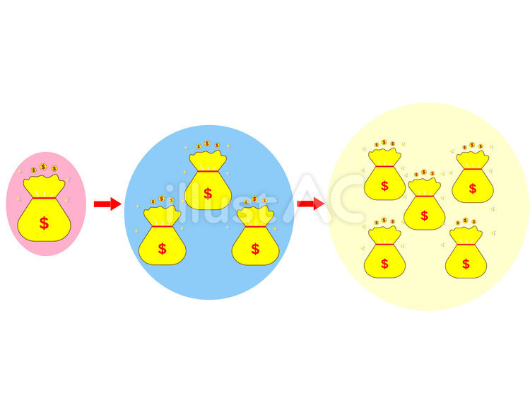 積立貯金や投資のイメージ 積立貯金,お金,イメージのイラスト素材
