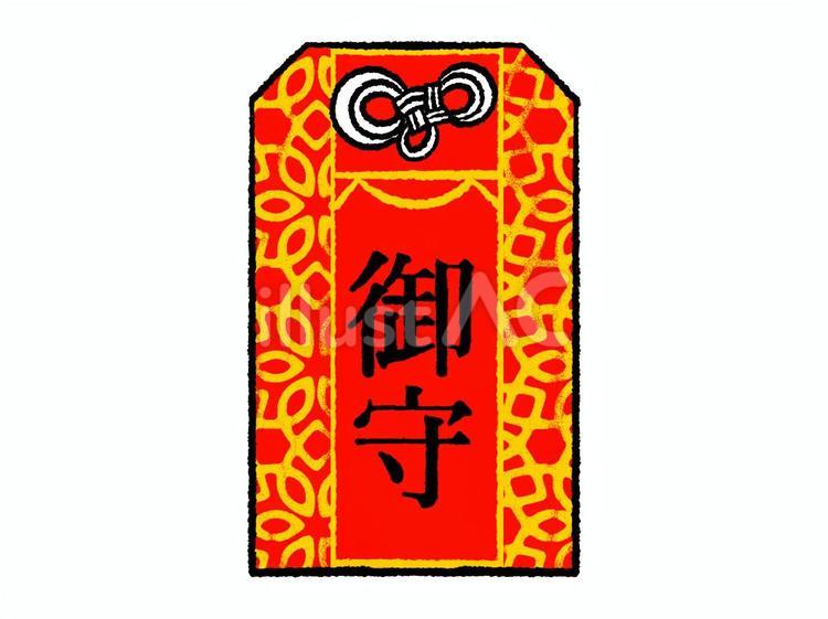 赤に金の御守り 金色,御守り,仏のイラスト素材