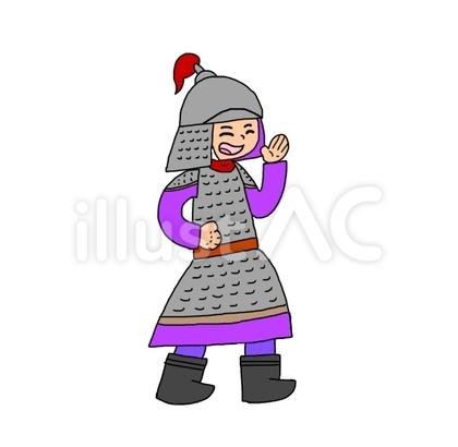 笑う明軍兵士
