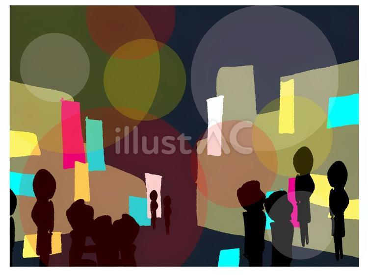 夜の街 夜の街 夜,街,光のイラスト素材