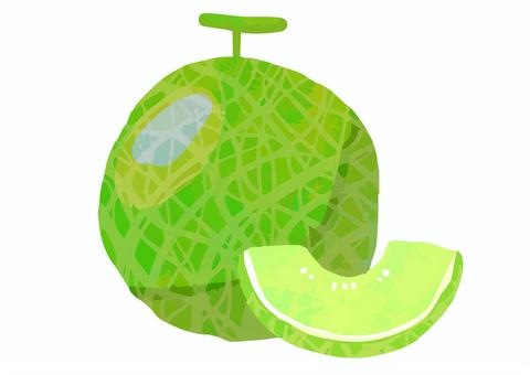 メロン 手描き メロン 手描き 果物,手描き,かわいい,食べ物,フルーツ,メロンのイラスト素材