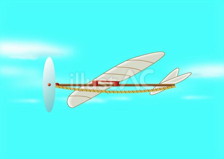 おもちゃの飛行機 飛行機,おもちゃ,ゴムのイラスト素材