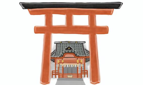 Torii and shrine, , JPG and PNG