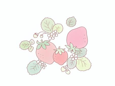 手描き風 いちご