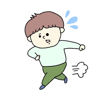 走る 男の子 走る 男の子 男の子,男児,子供,走る,逃げる,汗のイラスト素材