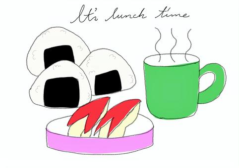 お昼ご飯 おにぎり,ランチ,昼休みのイラスト素材