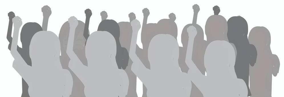 大勢人込み 大勢,人込み,応援,ライブ,スポーツ,サポーター,反乱,シルエットのイラスト素材