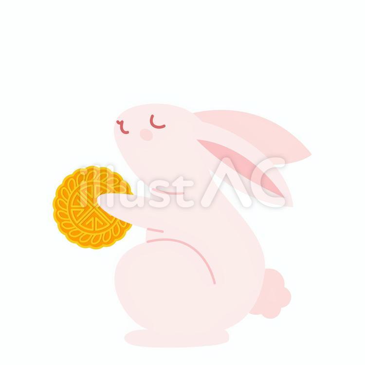 Free Vectors | Mooncake and rabbit