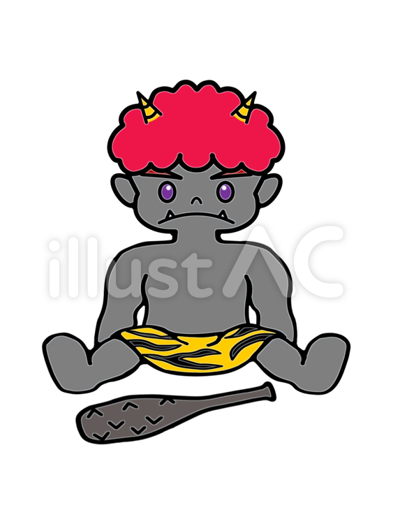 鬼(黒) 鬼,昔話,悪役のイラスト素材