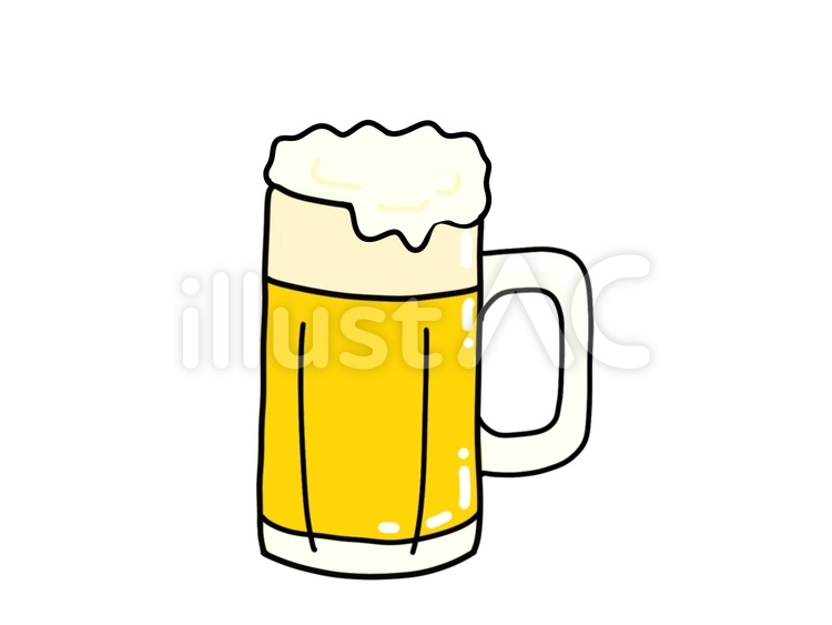 あふれる生ビールイラスト No 無料イラストなら イラストac