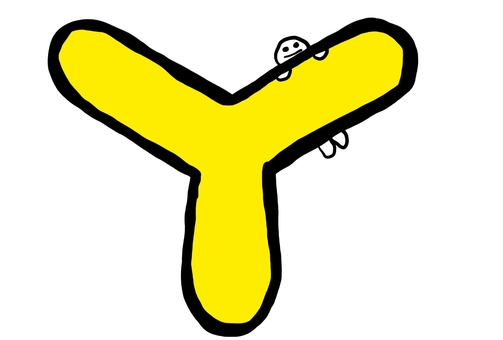 Yにしがみつく人のユーモラスなイラスト Yにしがみつく人のユーモラスなイラスト y,しがみつく,アルファベット,人,キャラクター,手描き風,黄色,ポップ,かわいい,挑戦のイラスト素材