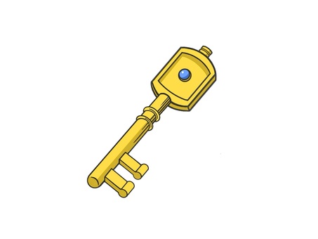 宝箱の錠を開ける為の鍵(かぎ) 鍵,道具,キー,宝箱,キラキラ,アイテム,錠,スペアキー,ロック,金庫のイラスト素材