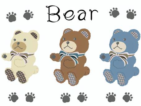 Teddy bear set sit down, Teddy bear set sit down, teddy bear, bear, stuffed doll,