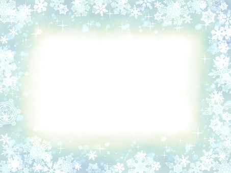 雪の結晶のフレーム フレーム,枠,背景,雪,グラデーション,雪の結晶,キラキラ,冬,12月,クリスマスのイラスト素材