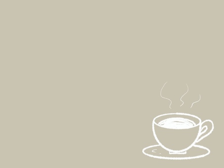 ベージュ背景にカップが描かれたデザイン コーヒー,紅茶,カップ,湯気,飲み物,手描き,線画,シンプル,イラスト,ベージュのイラスト素材