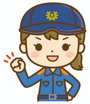 やる気を出す活動服の女性消防士 消防士,消防隊員,消防官,消防,隊員,活動服,女性,防災,やる気,気合いのイラスト素材
