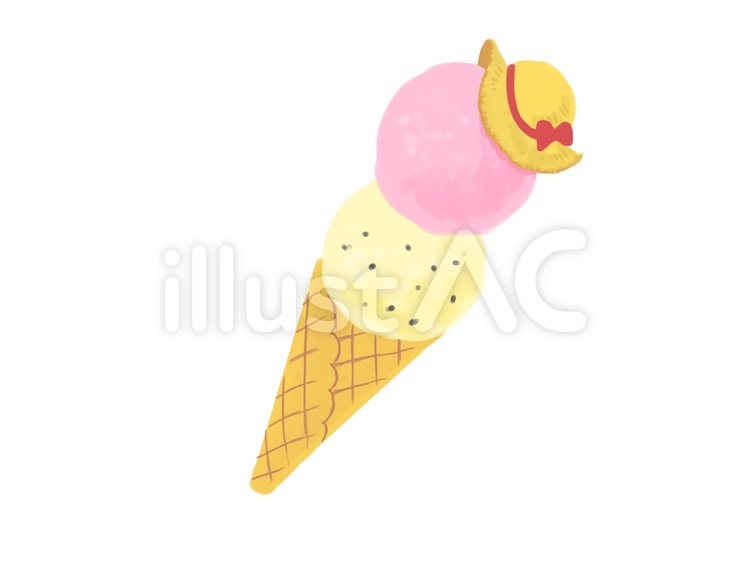 アイスクリーム アイス,かわいい,夏のイラスト素材