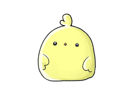 毛があるヒヨコ ヒヨコ,動物,小鳥,かわいい,手描き,黄色,ヒナのイラスト素材