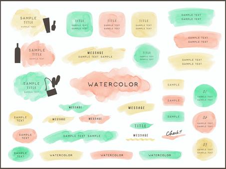 Watercolor frame material drawn with 3 colors of paint, JPG, PNG and AI Watercolor frame material drawn with 3 colors of paint, akwarela, rama, różowy, JPG, PNG and AI